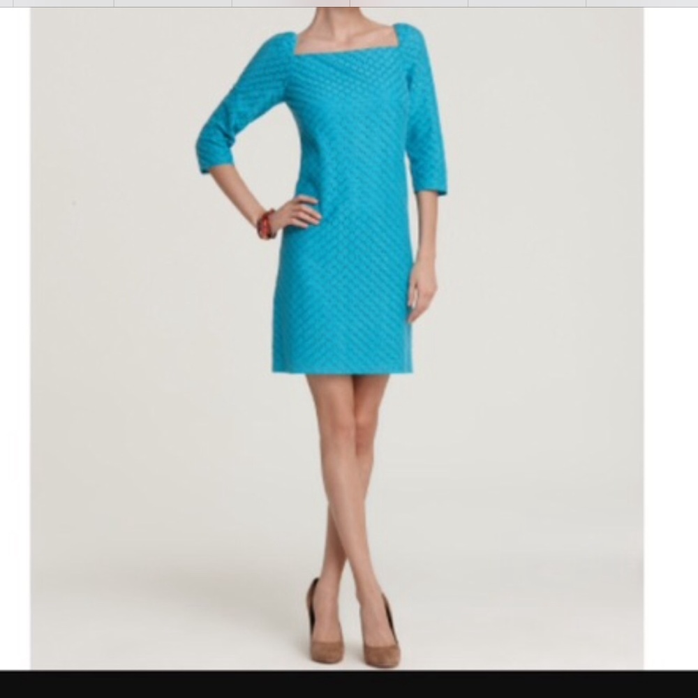 Trina Turk Aqua Diamond Lace Dress-Size 0